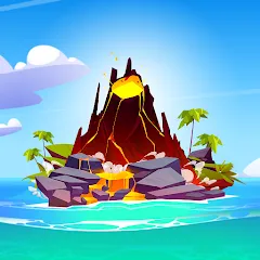 Скачать взломанную Volcano Island - Sim Game (Вулканический остров)  [МОД Menu] - полная версия apk на Андроид