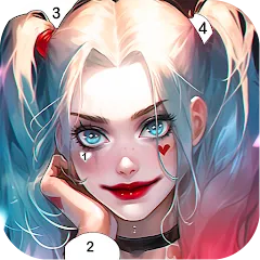 Взломанная Clown Color, Paint by number  [МОД Меню] - последняя версия apk на Андроид