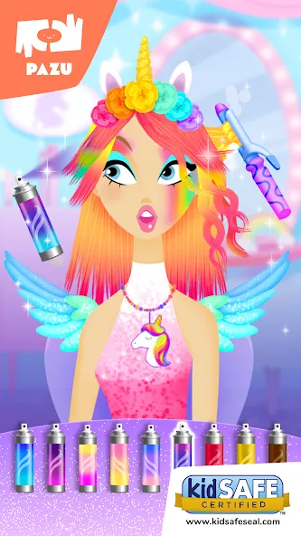 Girls Hair Salon Unicorn  [МОД Бесконечные деньги] Screenshot 1