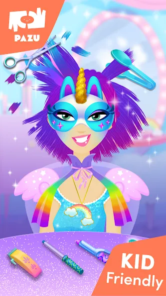 Girls Hair Salon Unicorn  [МОД Бесконечные деньги] Screenshot 3