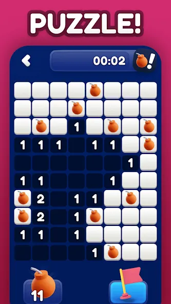 Minesweeper Bomb Mines Game (Майнсвипер разблокирует уровни Марка)  [МОД Mega Pack] Screenshot 2