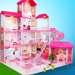 Взломанная Girl Doll House Design Games (Дизайнерские игры для девочек Домик для кукол)  [МОД Unlocked] - полная версия apk на Андроид