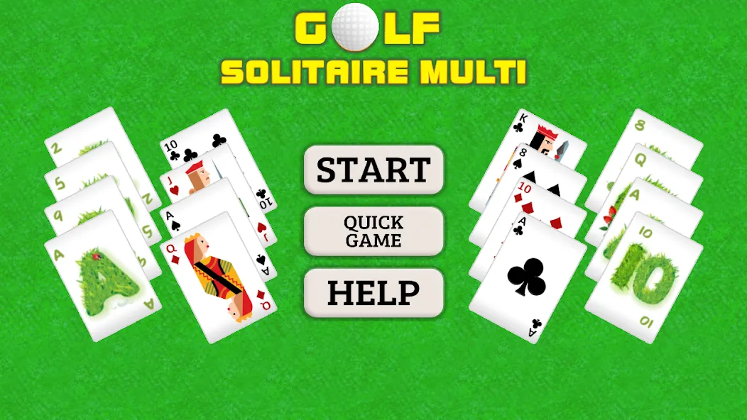 Golf Solitaire Multi CardsGame (Гольф Солитер Мульти КардсГейм)  [МОД Unlimited Money] Screenshot 1