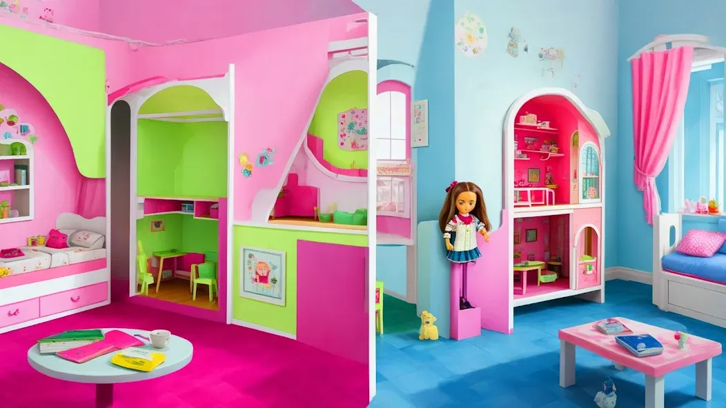 Doll House Design: Girl Games (Долл Хаус Дизайн)  [МОД Много монет] Screenshot 1