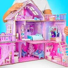 Взлом Doll House Design: Girl Games (Долл Хаус Дизайн)  [МОД Много монет] - полная версия apk на Андроид