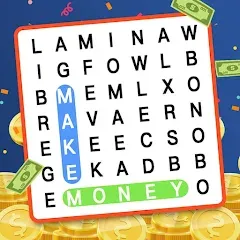 Взломанная Make Money: Word Search (Мейк Мани)  [МОД Много денег] - стабильная версия apk на Андроид