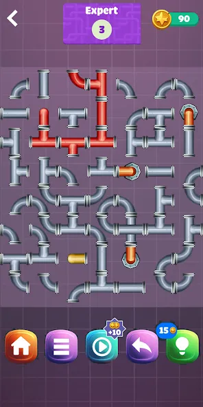 Pipe Puzzle Connect (Пайп Пазл Коннект)  [МОД Unlocked] Screenshot 1