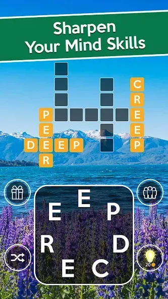 Word Cross: Crossy Word Search (Уорд Кросс)  [МОД Бесконечные монеты] Screenshot 2