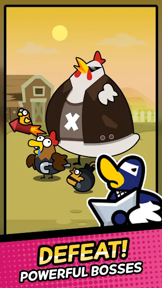 Duck vs Chicken : Idle Defense (Дак против Чикен)  [МОД Unlocked] Screenshot 4