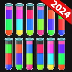 Взлом Color Water Sort Puzzle Games (Цветные игры сортировки воды)  [МОД Много монет] - последняя версия apk на Андроид