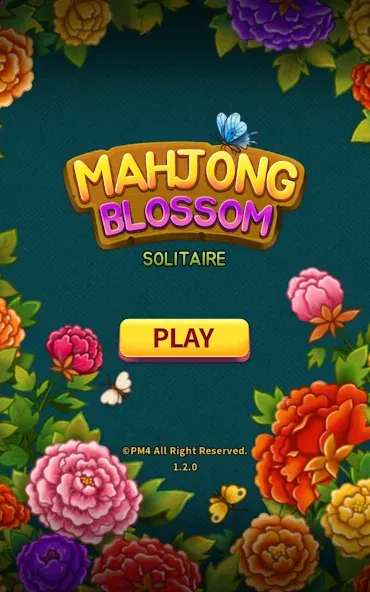 Mahjong Blossom Solitaire  [МОД Бесконечные монеты] Screenshot 1