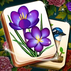 Взломанная Mahjong Blossom Solitaire  [МОД Бесконечные монеты] - последняя версия apk на Андроид