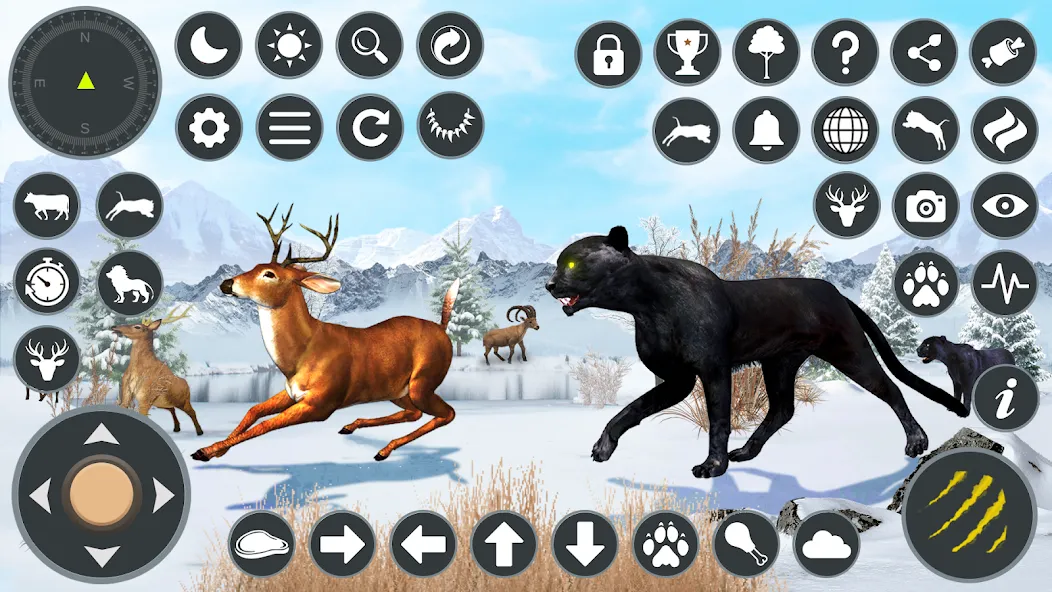 Wild Black Panther Games  [МОД Много монет] Screenshot 1