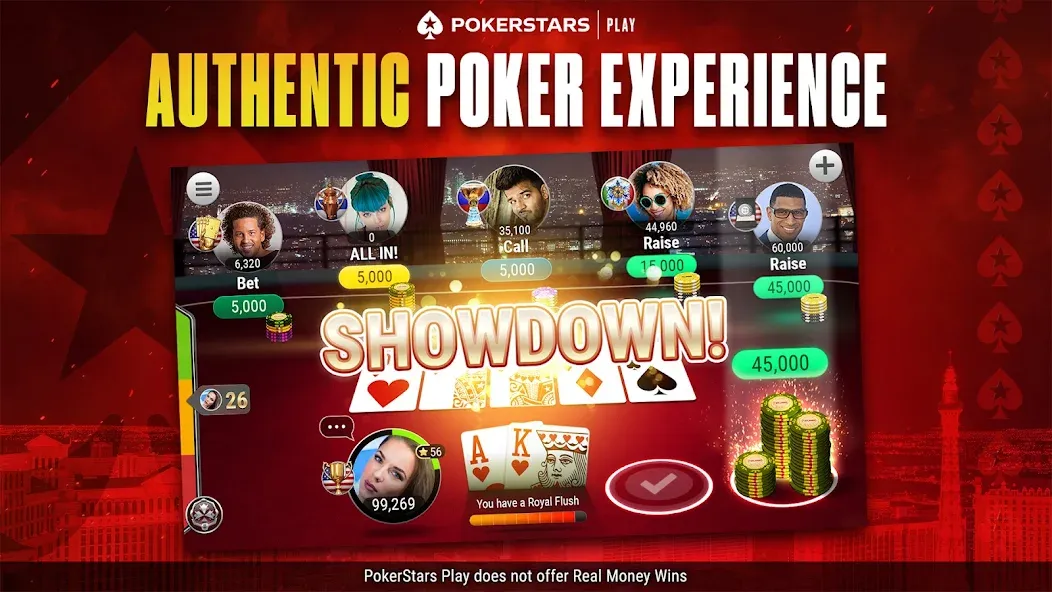 PokerStars Play: Texas Hold'em (ПокерСтарс Плей)  [МОД Unlimited Money] Screenshot 1