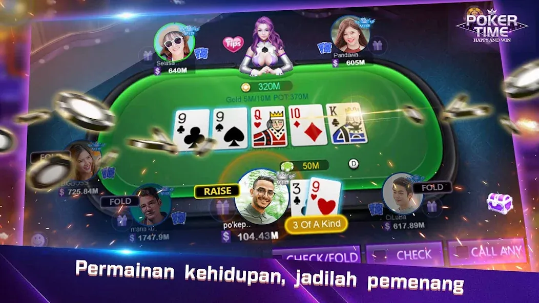 Poker Time- Pulsa Texas Holdem (Покер Тайм)  [МОД Menu] Screenshot 3