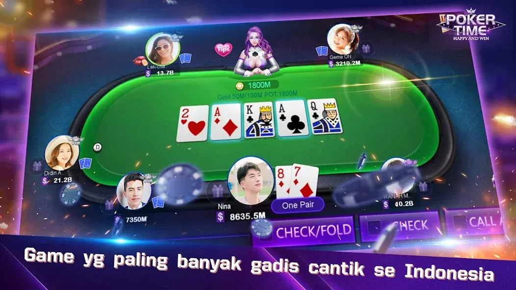 Poker Time- Pulsa Texas Holdem (Покер Тайм)  [МОД Menu] Screenshot 5