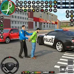 Взлом City Police Car Driving Games  [МОД Mega Pack] - полная версия apk на Андроид