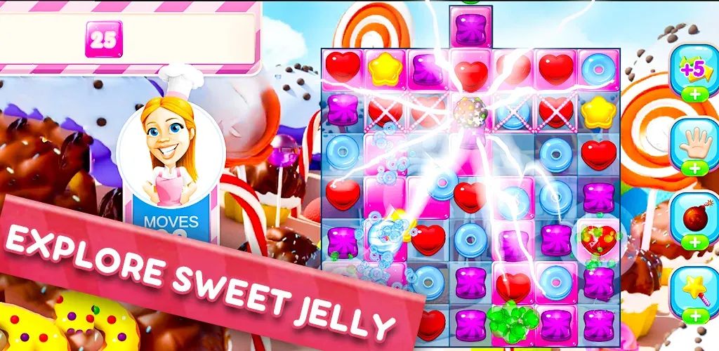 Jelly Kingdom Crush - Match 3  [МОД Unlocked] Screenshot 3