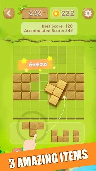 Puzzle Green Blocks (Пазл Зеленые Блоки)  [МОД Бесконечные монеты] Screenshot 3