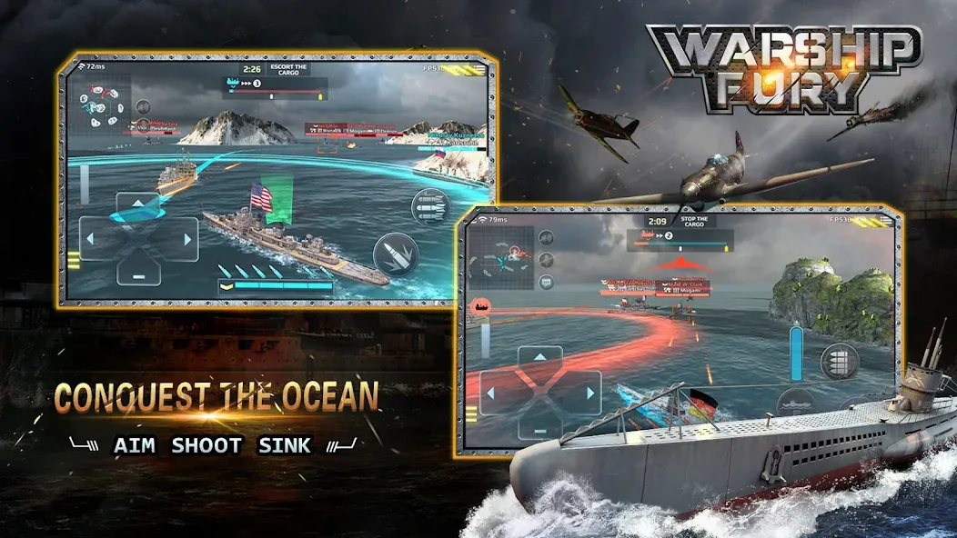 Warship Fury  [МОД Бесконечные монеты] Screenshot 3