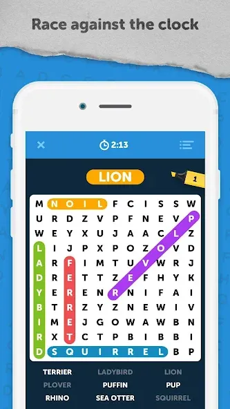 Infinite Word Search Puzzles (Инфинити ворд срч пазлы)  [МОД Много монет] Screenshot 1