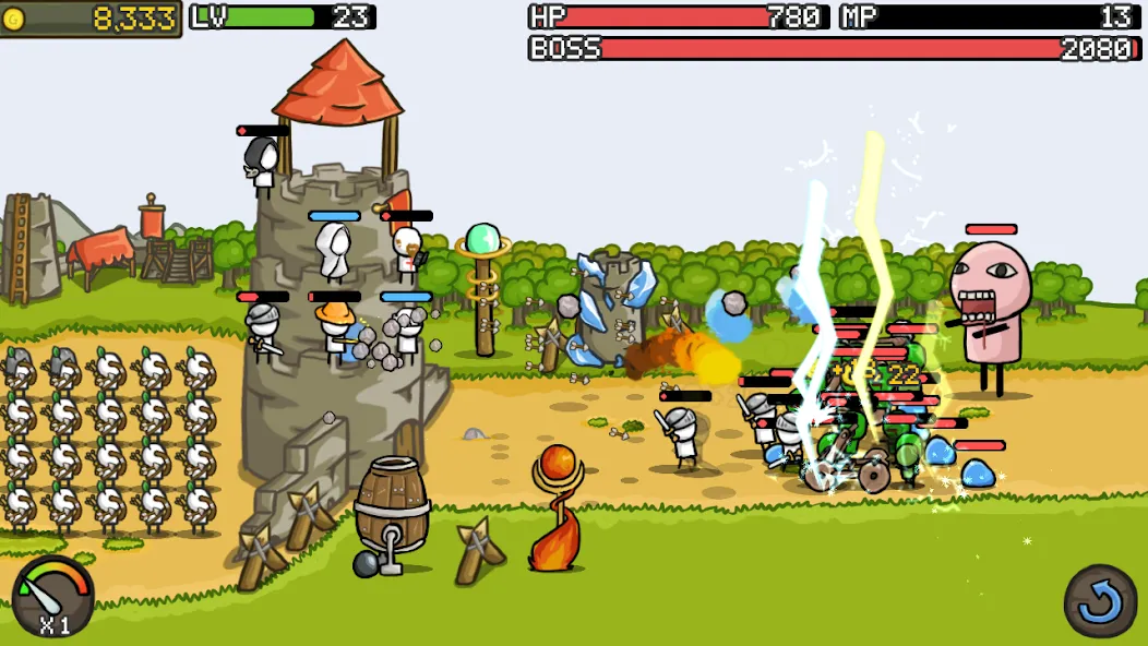 Grow Castle - Tower Defense (Гроу Касл)  [МОД Меню] Screenshot 2