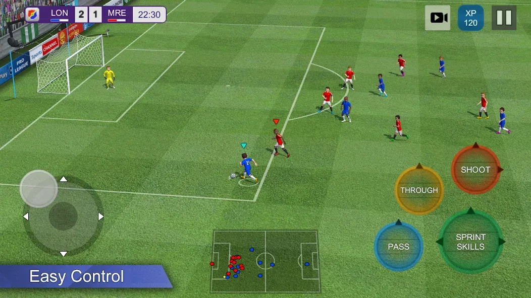 Pro League Soccer (Про лига футбола)  [МОД Unlocked] Screenshot 1