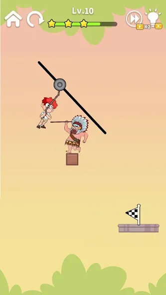 Zipline Rescue: Physics Game (Зиплайн Рескью)  [МОД Бесконечные деньги] Screenshot 1