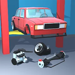 Скачать взломанную Retro Garage - Car Mechanic  [МОД Unlimited Money] - стабильная версия apk на Андроид