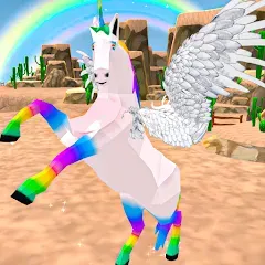 Скачать взломанную Flying Unicorn Pegasus Games  [МОД Menu] - стабильная версия apk на Андроид