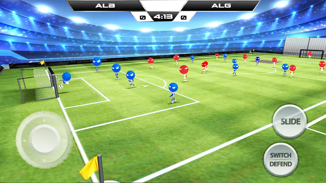 Stickman Soccer Football Game  [МОД Бесконечные монеты] Screenshot 2