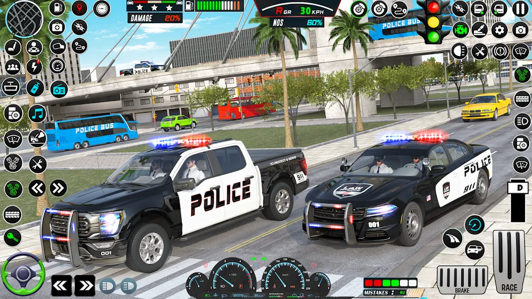 US Police Car Parking - King  [МОД Unlocked] Screenshot 4