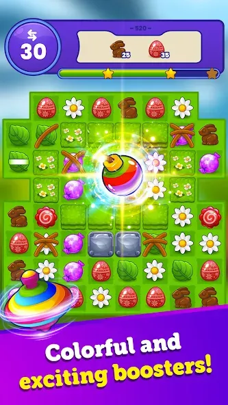 Easter Magic - Match 3 Game (Истер Мэджик)  [МОД Бесконечные монеты] Screenshot 2