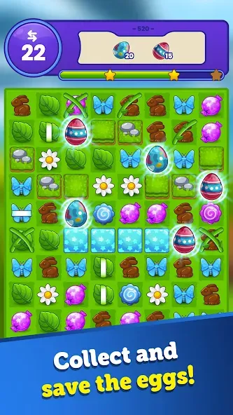 Easter Magic - Match 3 Game (Истер Мэджик)  [МОД Бесконечные монеты] Screenshot 3