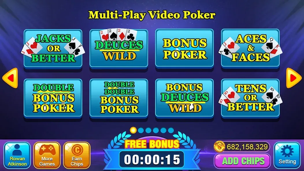 Video Poker Games - Multi Hand (Видео покер игры)  [МОД Бесконечные деньги] Screenshot 1