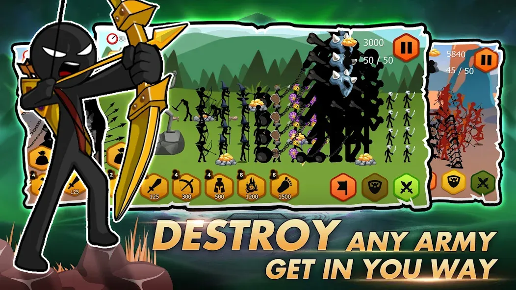 Stick Dynasty (Стритмен Баттл Уор)  [МОД Много денег] Screenshot 1