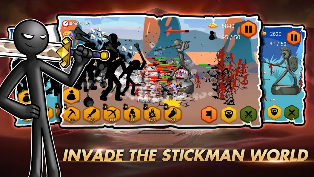 Stick Dynasty (Стритмен Баттл Уор)  [МОД Много денег] Screenshot 3