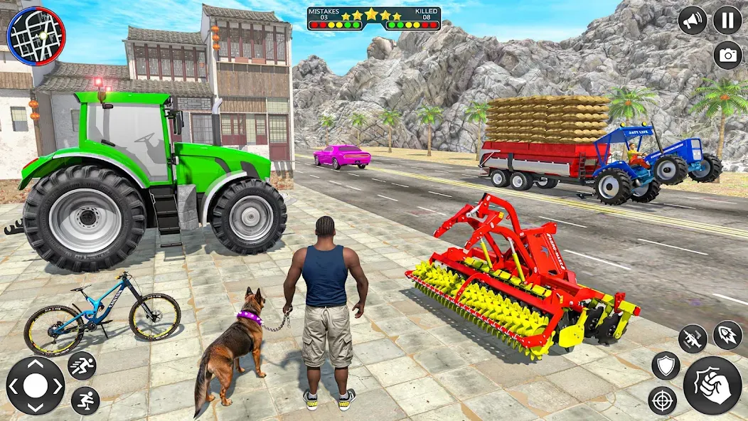 Indian Tractor Driving Game 3D (Фарминг Геймс)  [МОД Много денег] Screenshot 1