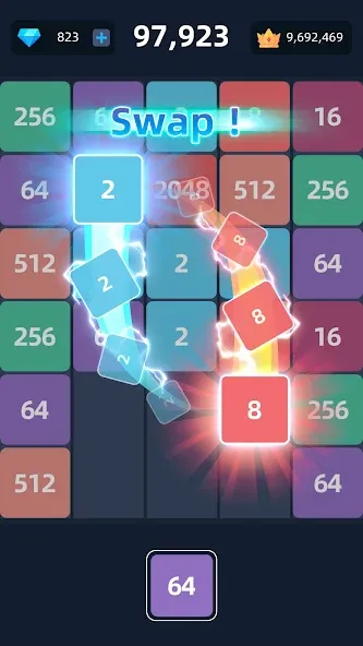 2048™ Merge Block Puzzle (Слияние блочных головоломок)  [МОД Много денег] Screenshot 2