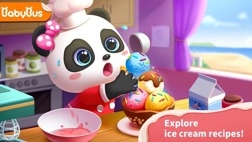 Baby Panda’s Ice Cream Shop  [МОД Много монет] Screenshot 1