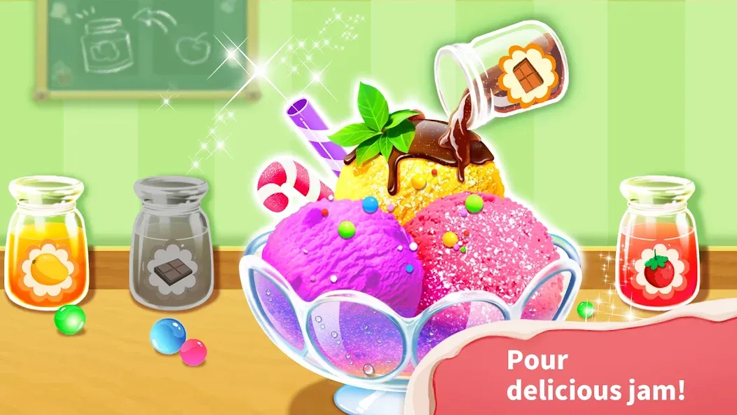 Baby Panda’s Ice Cream Shop  [МОД Много монет] Screenshot 2