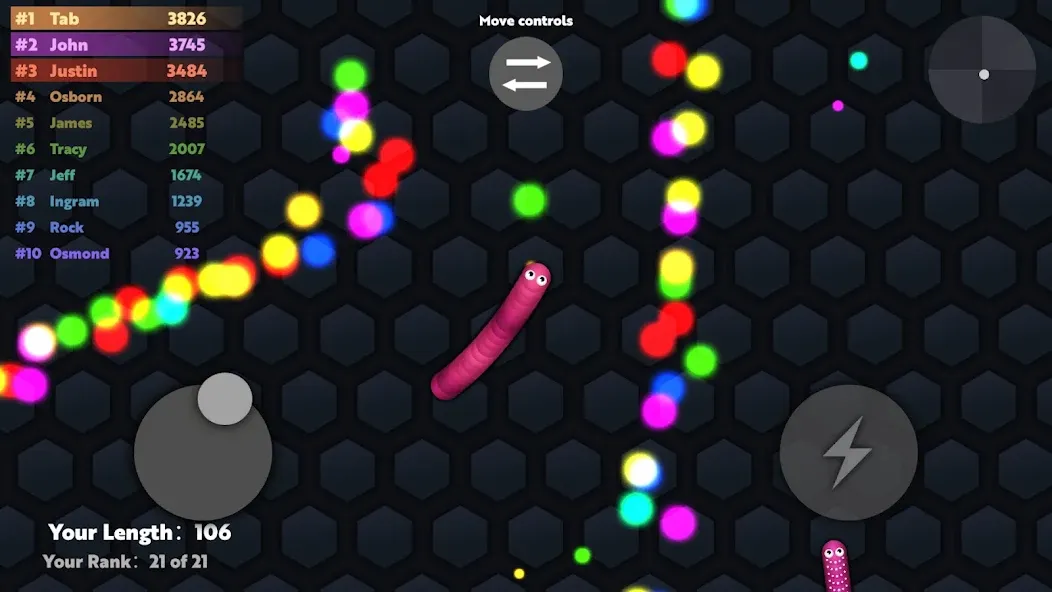 Slide.io - Hungry Snake Game  [МОД Меню] Screenshot 4