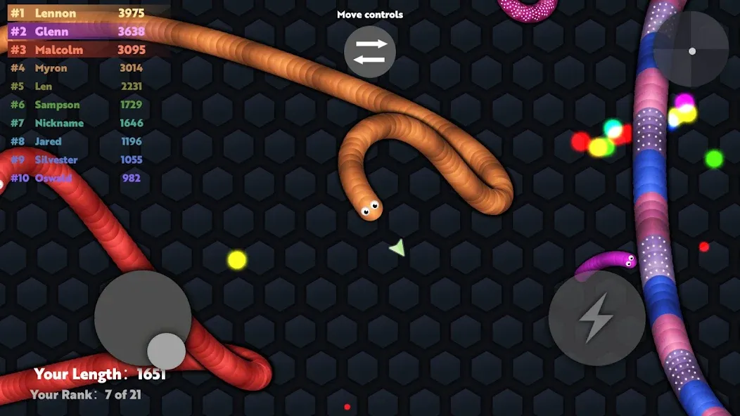 Slide.io - Hungry Snake Game  [МОД Меню] Screenshot 5