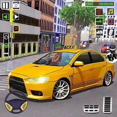 Взлом City Taxi Games-Taxi Car Games (Сити Такси Игры)  [МОД Много монет] - стабильная версия apk на Андроид