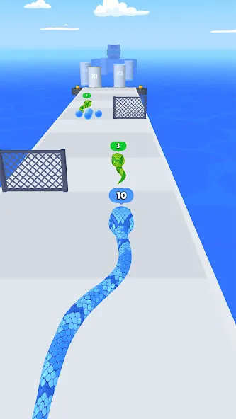 Snake Run Race・3D Running Game (Снейк Ран Рейс)  [МОД Бесконечные монеты] Screenshot 1