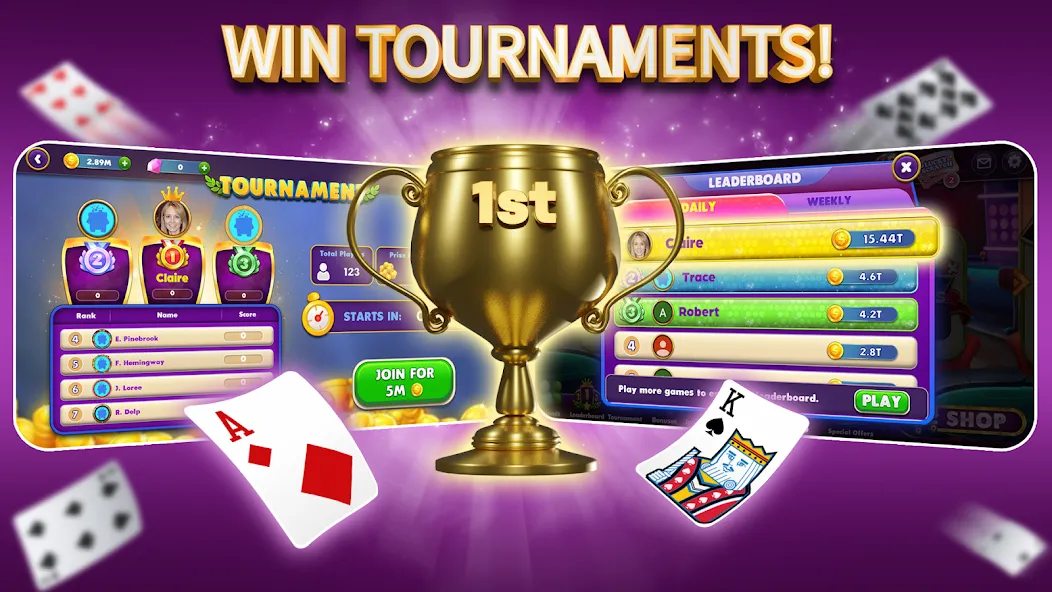 Gin Rummy Elite: Online Game (Джин Рамми)  [МОД Бесконечные деньги] Screenshot 4