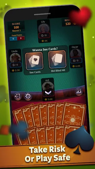 Spades - Offline Card Games (Спейдс)  [МОД Menu] Screenshot 3