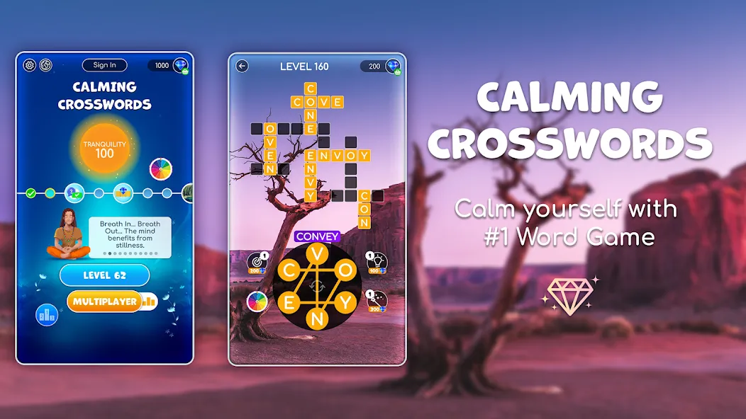 Calming Crosswords Word Puzzle  [МОД Меню] Screenshot 1