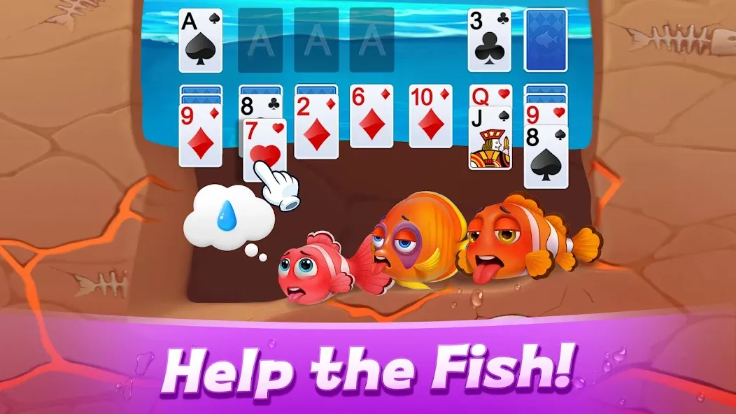 Solitaire 3D Fish  [МОД Много денег] Screenshot 1