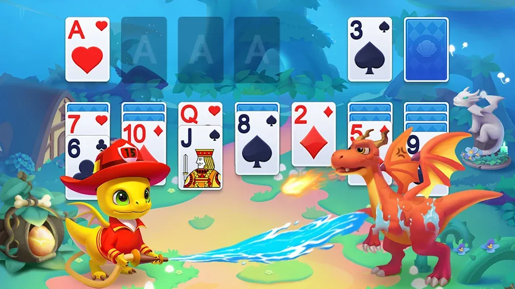 Solitaire Dragons  [МОД Много денег] Screenshot 2